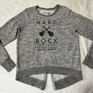Hard Rock Cafe Pullover Light Sweater - Back Bottom Zipper Size M Las Vegas